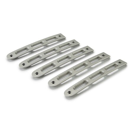 Dv8 Offroad 200718 JEEP JK SILVER SLOT STYLE DOOR HANDLE INSERTS SET OF 5 D-JP-190026-AL-5